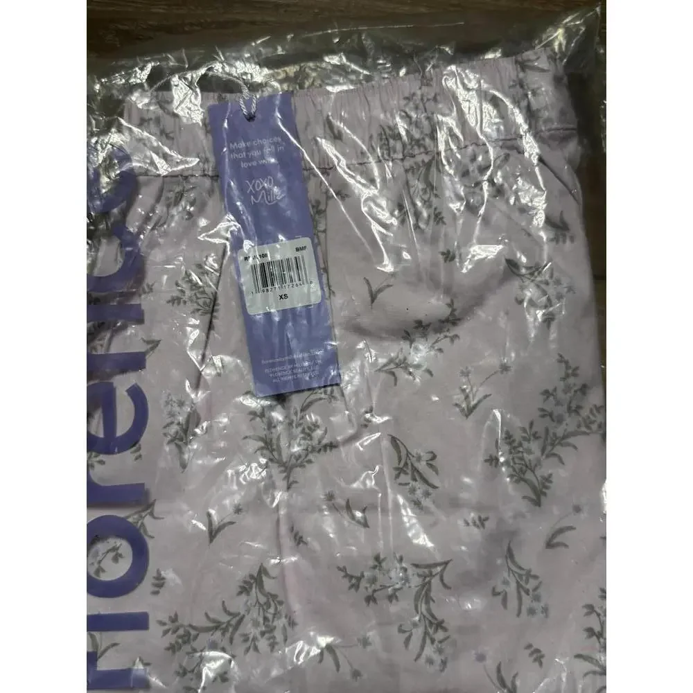 NWT! Florence by Mills Sleep Boxer Shorts in Mauve Floral Size XS